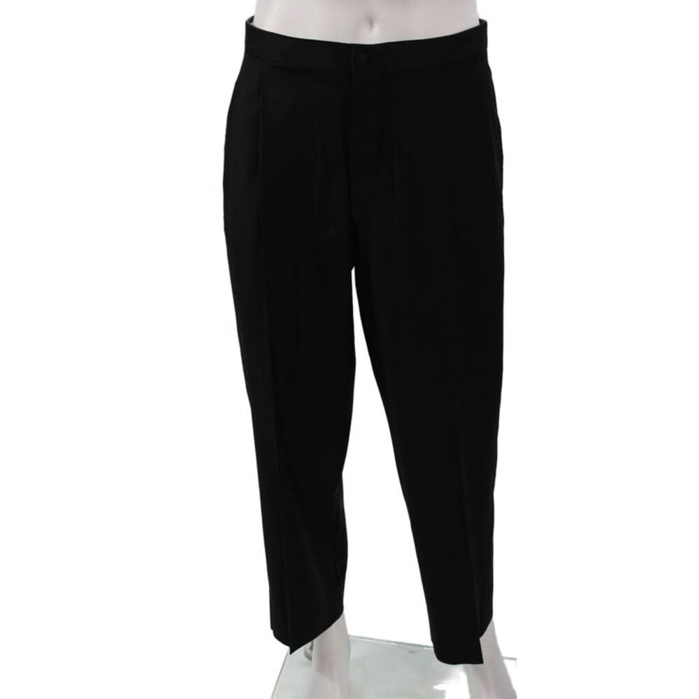 Trussini Mens Dress Pants Black Wool Button Size 50